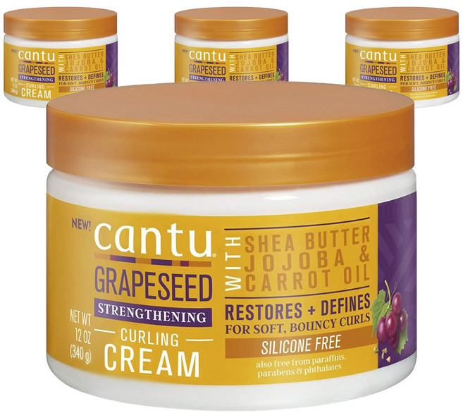 칸투 포도씨 강화 컬링 크림, 4개, 340g