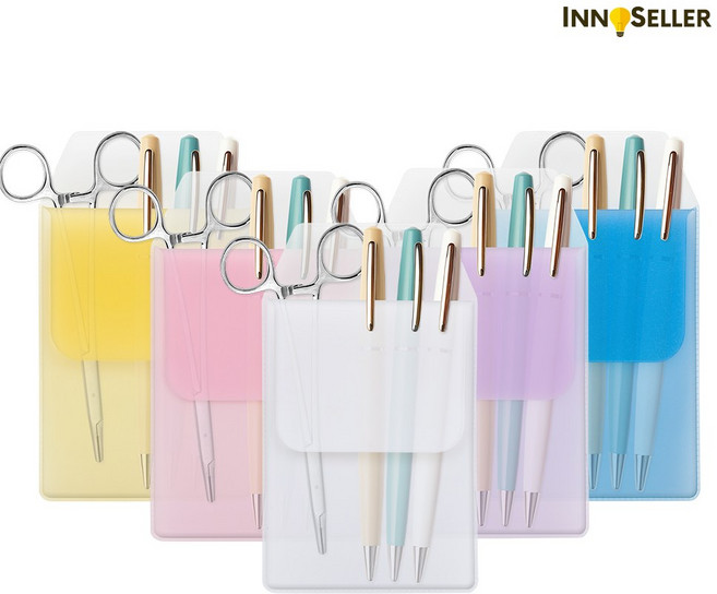 이노셀러 대용량 반투명 널스포켓 간호사 필수템 포켓 주머니 5개입, 화이트 5p