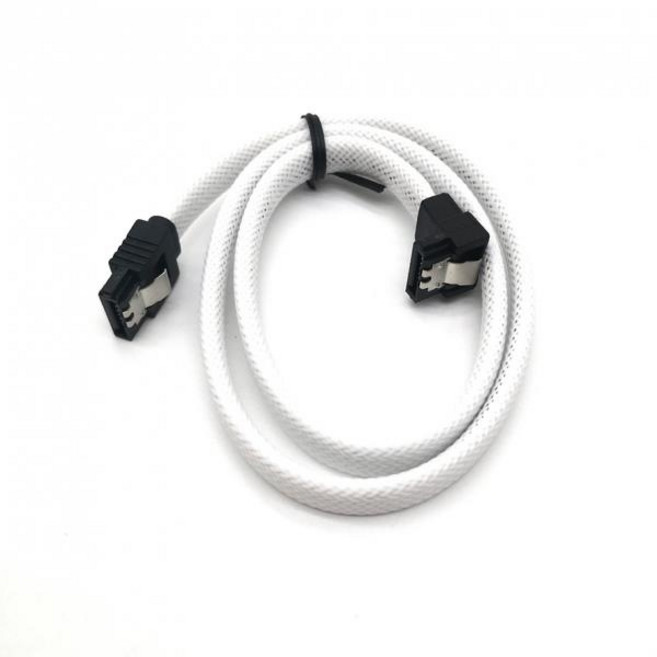 조이쿨 SATA3 슬리빙 케이블 (화이트 0.5m) 한쪽 ㄱ, 1개, 1cm