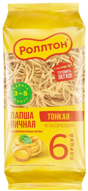 롤톤 에그파스타 (클래식누들) ROLLTON EGG PASTA (CLASSIC NOODLES), 1개, 400g