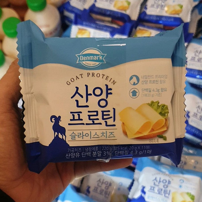 덴마크 산양 프로틴 슬라이스 치즈, 2개, 220g
