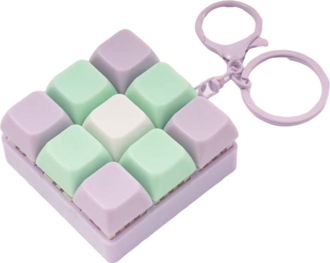 마카롱 키보드 키캡 스트레스 풀기 열쇠고리 무등형, 1개, 002