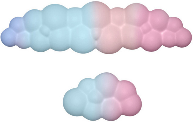 소소온 구름퐁퐁 키보드 마우스 손목보호대 받침대 세트, 1세트, 솜사탕