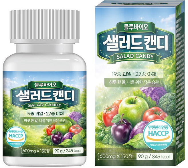 블루바이오 샐러드 캔디, 1개, 150정