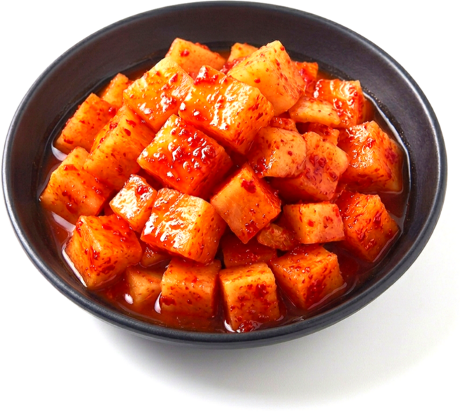 [국산 100%] 미소가 아삭 깍두기, 2kg, 1개