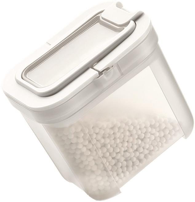 시노글라스 파우더 밀가루 분유 원터치 밀폐용기(전자레인지/식기세척기 사용가능/BPA FREE), 1개, 크림화이트, 1000ml