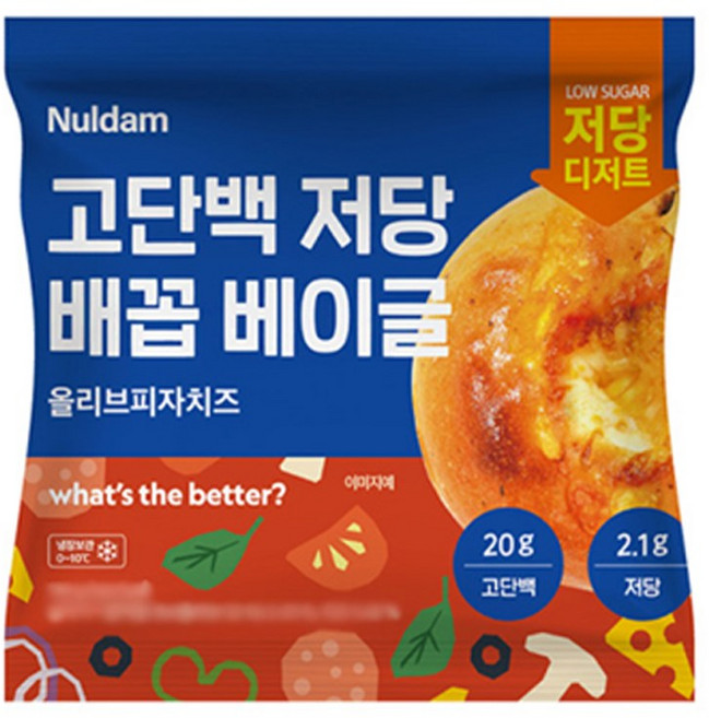 널담 고단백 저당 배꼽베이글 올리브피자치즈 130g x 8개