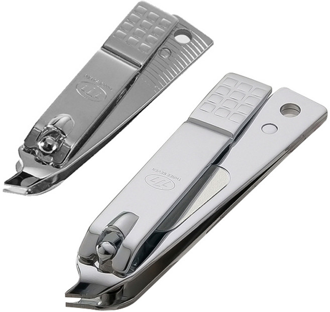 소형 대형 777 큐티클 손톱깎이 세트 CT-121ZC 1개 + CT-121ZLC 1개 내성 발톱 큐티클제거 깍이, 1세트, 실버