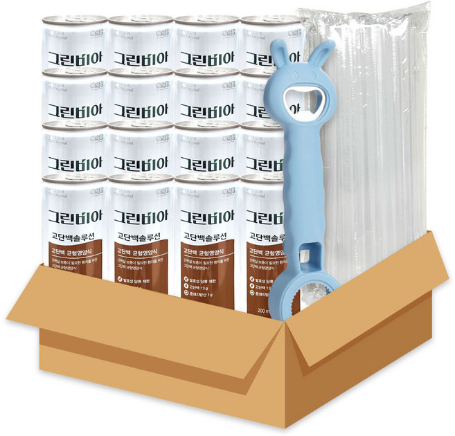 그린비아 고단백 솔루션 고단백 균형 영양식 1박스 안심케어 세트, 30개, 200ml