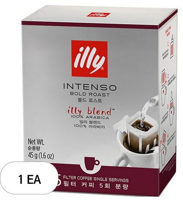 일리 다크 인텐소 드립백 커피, 45g, 5개입, 1개