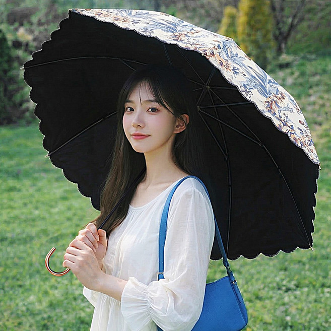 [자외선차단 99.9%] 가볍고 튼튼한 플라워 암막 미니 초경량 우양산 (기프트박스)