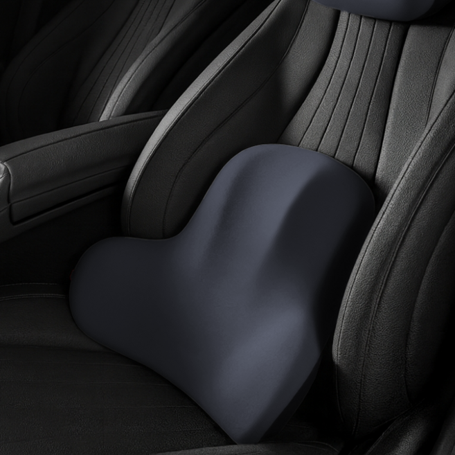 루먼트 의자 받침 등받이 허리 쿠션 차량용 사무용, 1개, 쿨그레이