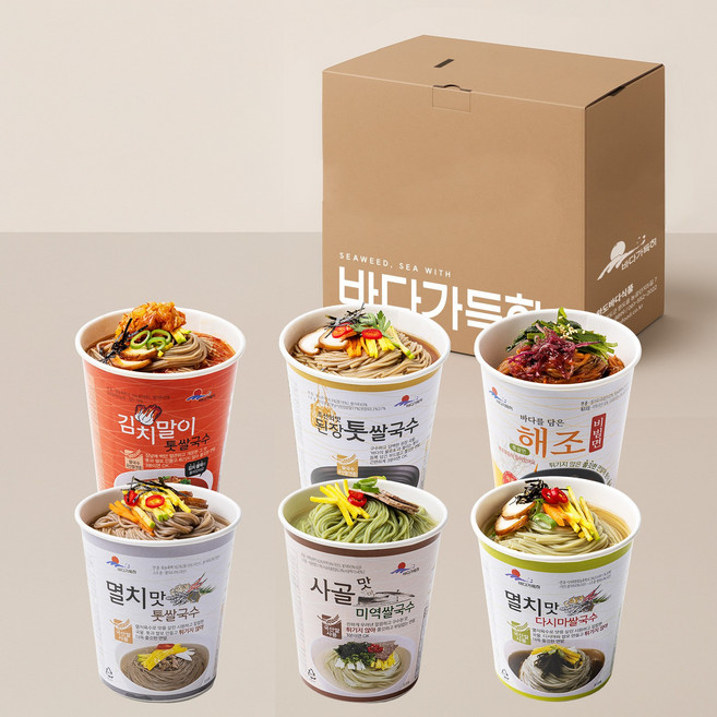 바다가득히 해조쌀국수 6종 맛보기세트, 6개