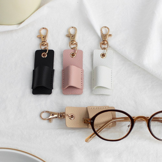 가방걸이 선글라스 홀더 휴대용 가죽 키링 볼펜걸이 안경걸이