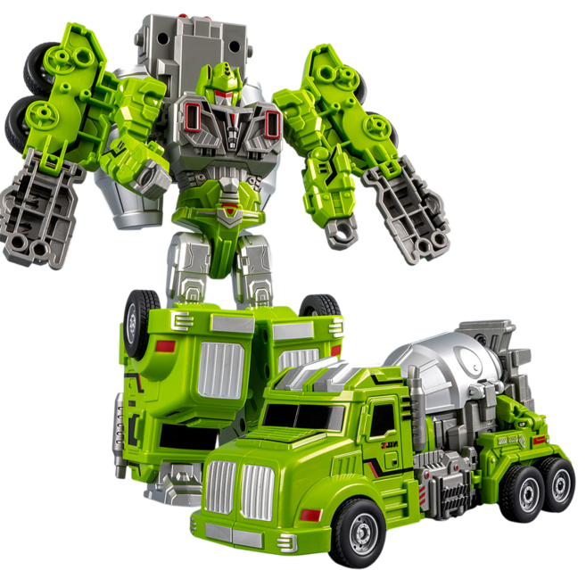 레미콘 변신로봇 3종, 1개, 초록