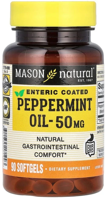 Mason Natural 페퍼멘트 오일 50mg x 90연질캡슐, 1개, 90정 - 쿠팡