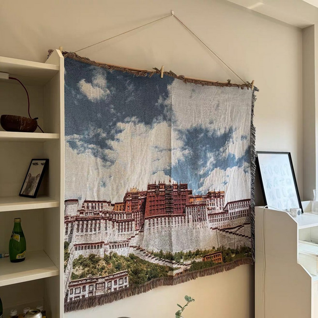 흑백 토끼 블랙 거실 흰토끼 130 그림 화이트 160cm 가벼운 여자 버니 양말, 포탈라 궁전, 130 160cm 헴펜치 및 클립 증정