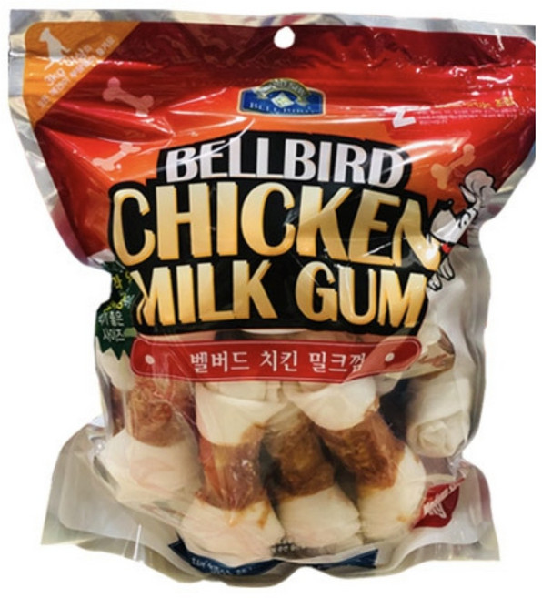 밸버드 치킨밀크껌 큰사이즈 1kg 코스트코 애견덴탈껌
