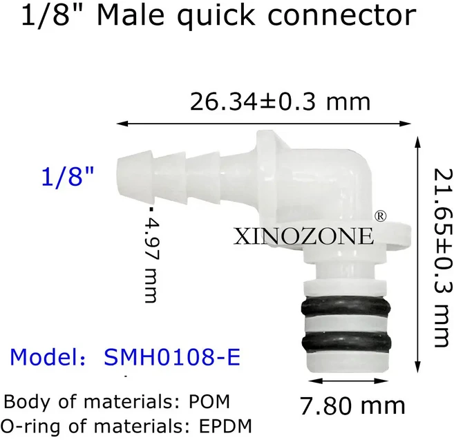 1/8 3/16 플라스틱 퀵 커넥터 암수 패널 장착 커플 링 연결 호스 소형 오리피스 XinOzone, 11 카키