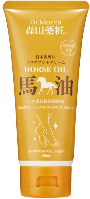 Dr. Morita 森田藥粧 馬油修復腳跟霜, 1個, 馬油修復腳跟霜100ml/瓶