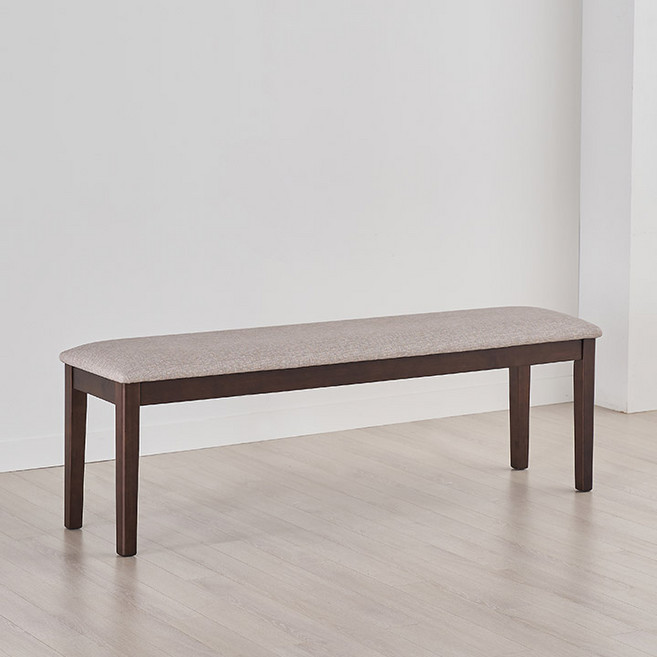 [삼익가구]어썸 3인용 원목 벤치, 오트밀+월넛, 1개