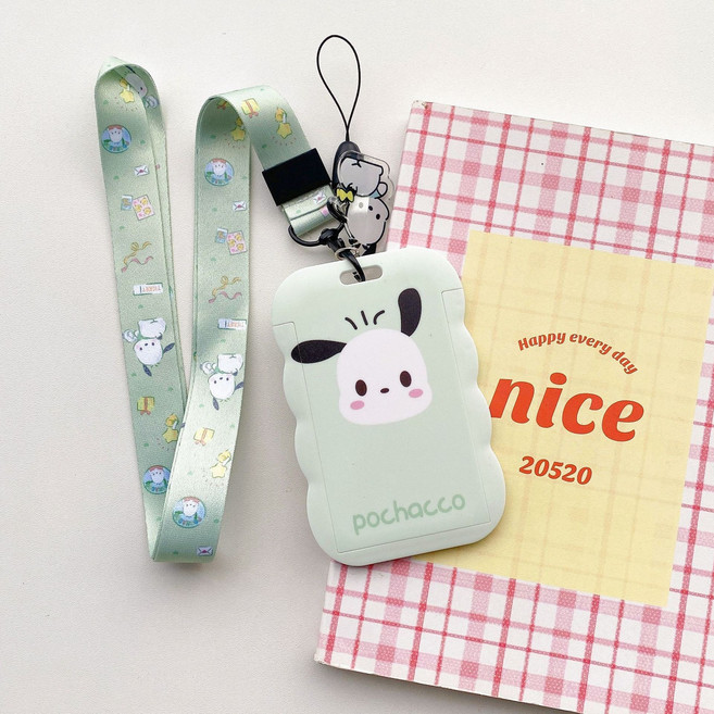 노아벨 산리오 직장인 사원증 목걸이줄 케이스, 1개, 포차코