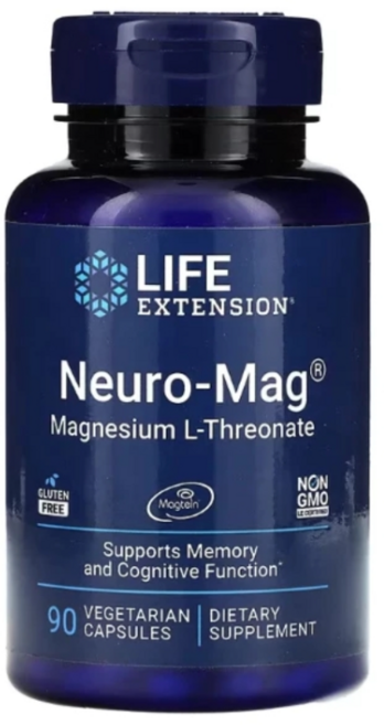 Life Extension Neuro Mag 蘇糖酸鎂罐, 1個