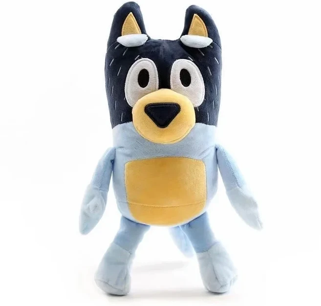 28/40CM Bluey 가족 플러시 장난감 귀여운 시뮬레이션 애완 동물 강아지 순찰 빙고 자매 카와이 아이의 인, 04 Dad