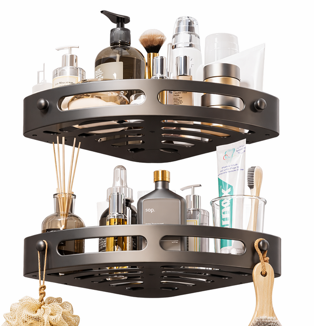 소피네 초간단설치 무타공 코너선반, 1개, 그레이