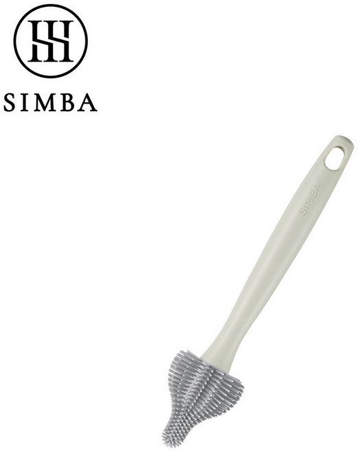 Simba 奶瓶刷組 超柔無垢白金矽膠, 奶嘴刷 - 灰色, 1個