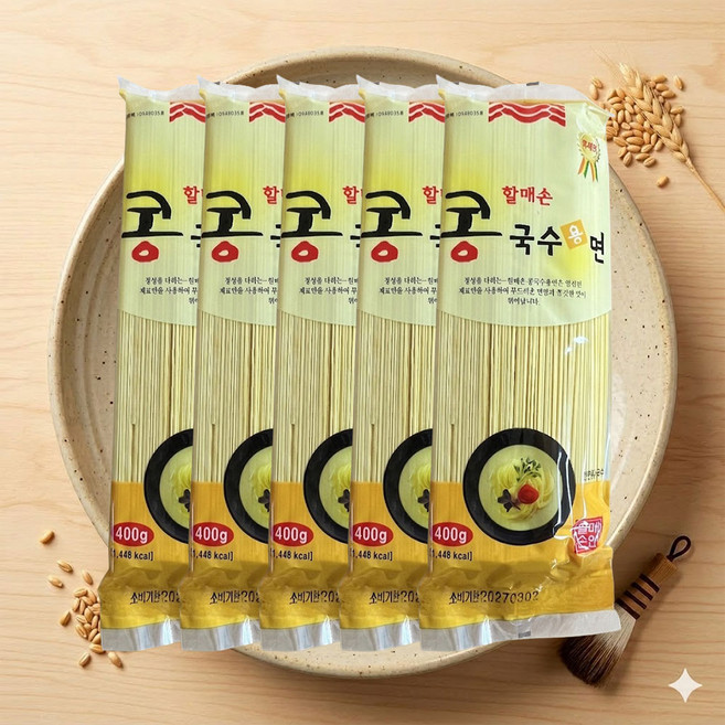 할매손 콩국수용면 3kg, 5개, 400g