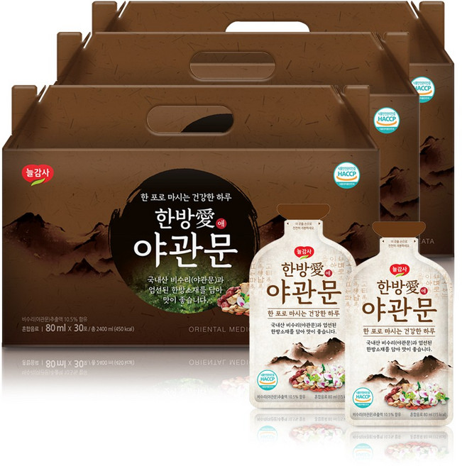 한방애 임꺽정 야관문진액 야관문즙 80ml 30포 3박스, 90개
