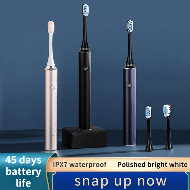 전동 칫솔 스마트 칫솔 음파 칫솔 Oclean Flow Five Gear Mode Free 3 Brush Heads, 2.Quiet blue, 1개