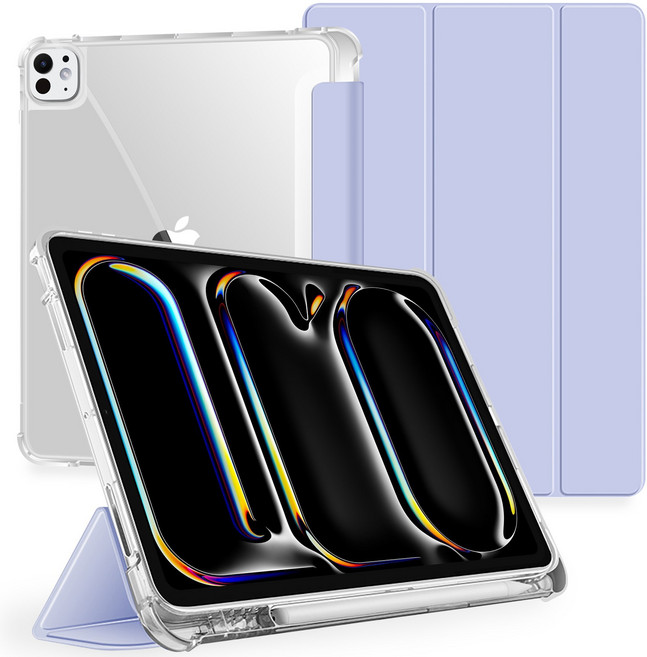 원더글라스 클리어 에어 쉴드 애플펜슬 수납 케이스, 라벤더 퍼플, 1개