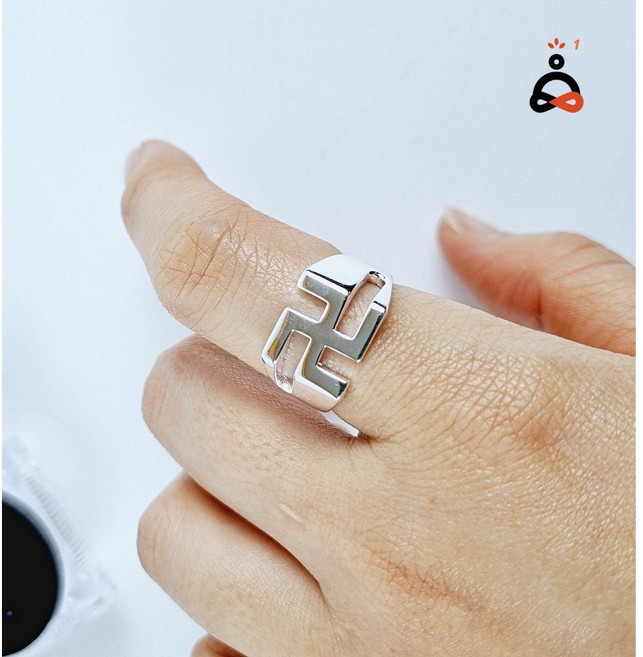 불교 반지 만자 절반지 염주 실버925