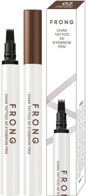 프롱 착타투 5D 아이브로우 펜 10일지속 테스트완료, 1개, 02.코코아브라운