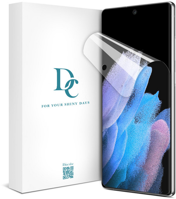 다이아큐브 4H T 하이브리드 유리하드코팅 블루라이트차단 엣지 풀커버 액정보호필름, 3개