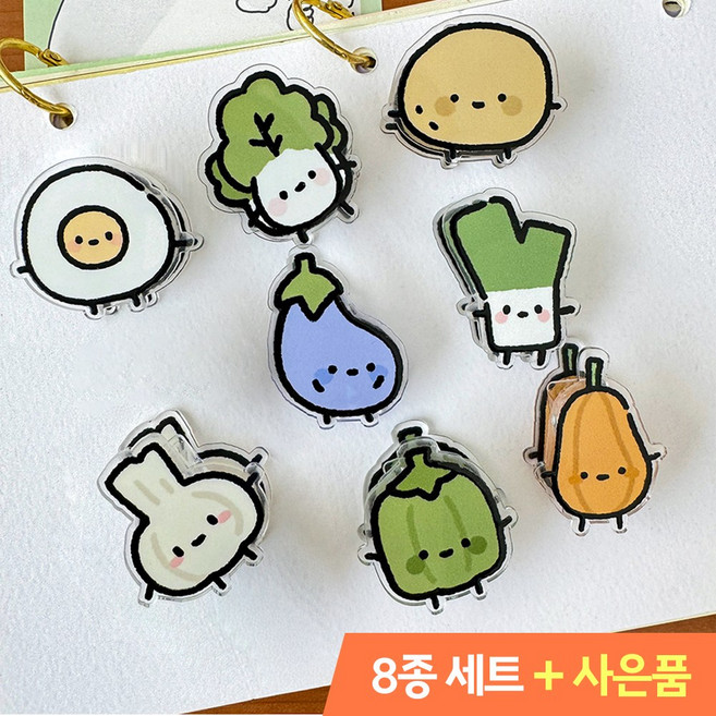 [MSMULTIVERSE] 오555 너무 귀여워 야채 다용도 메모 보드 냉장고 집게 마그넷 자석 클립 홀더, 1개