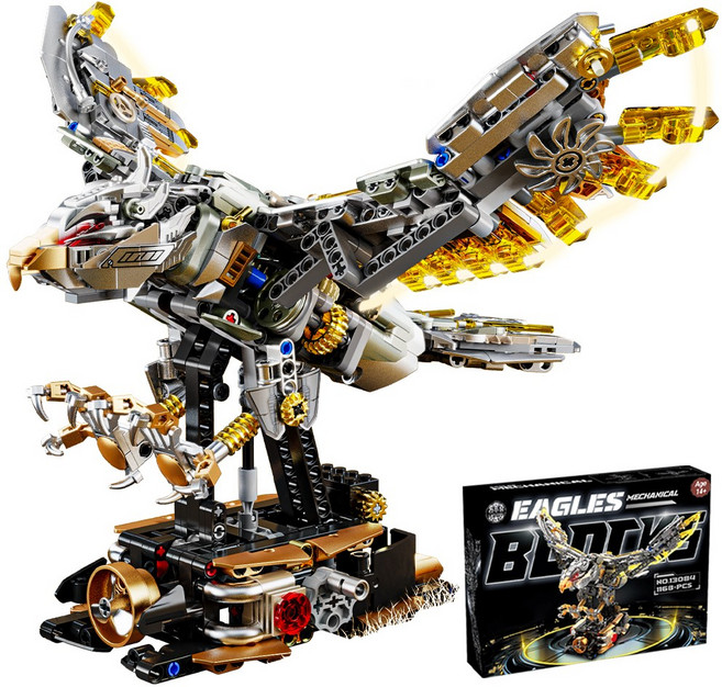 라푸유 독수리 MOC블록 움직이는 피규어 프라모델 매 새 모형 어른장난감 주말생활 블록선물 MOC블럭, 오리지널, 1개