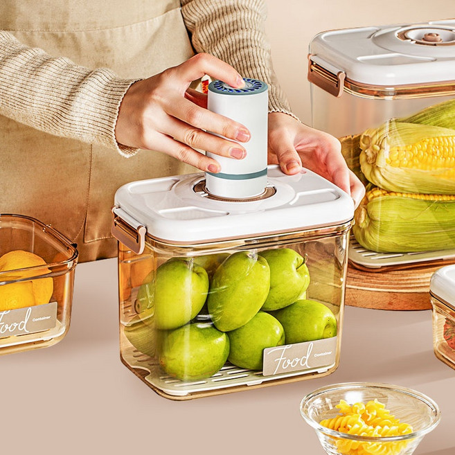 공기빼는 진공용기 밀폐용기 반찬통 전동펌프 USB충전, 1-전동펌프 USB충전