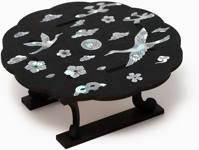 민화샵 전통 자개 소반 만들기, 1개, 화형반 S250162A