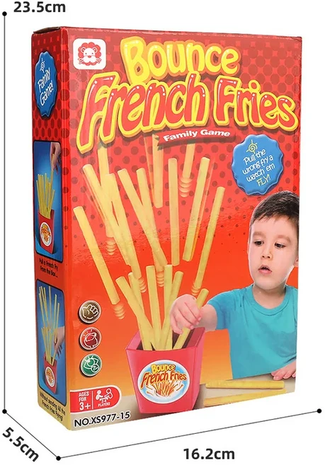 플라잉 프렌치 프라이 게임 세트 학습과 재미용 인터랙티브 가족 보드 교실 파티 및 모임에 적합, 01 Color box packaging