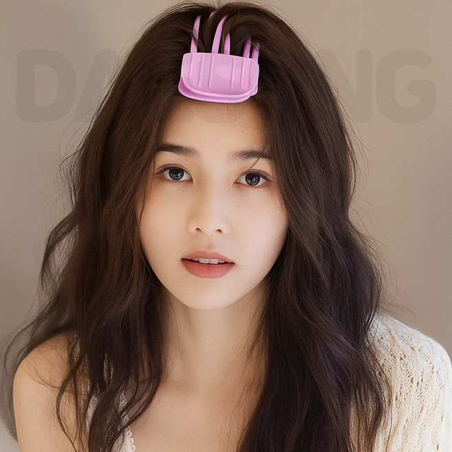 1+1 듀오라이프 헤어볼륨핀 세트 클립 앞머리 뿌리 뽕 고정 집게 뽕핀 뽕삔, 1개, 핑크