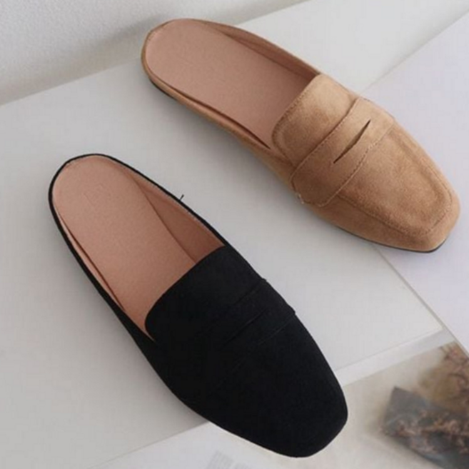 스웨이드 블로퍼 데일리 로퍼 여성 여성 스웨이드 블로퍼 슬리퍼 가을