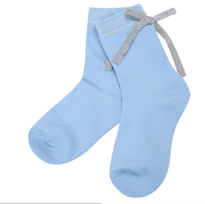 링스골프 골프 패션 필드 스니커즈 여성 골프 리본 디테일 중목 양말 L21D3SC252