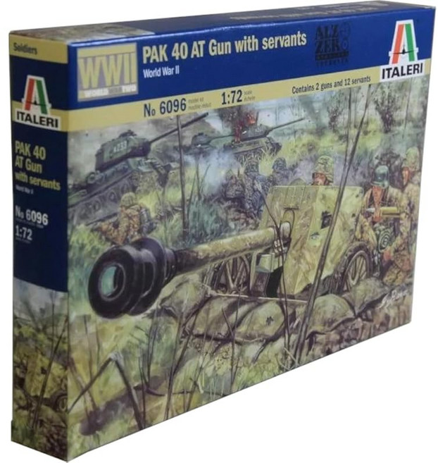 플라츠 이탈레리 1/72 WW2 독일 대전차포 PAK40 포병 플라모델 IT6096