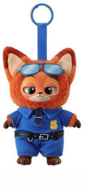 주토피아 2 닉 와일드 주디 홉스 토끼 표범 캐릭터 인형 키링 비공식 굿즈, E