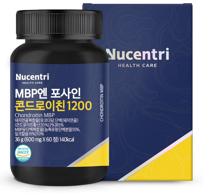 뉴센트리 포사인 콘드로이친 1200 식약청 MBP, 1개, 60정