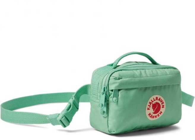 Fjallraven 피엘라벤 칸켄 Hip 팩 Waist 백 경량 Fanny 크로스바디 for 트래블 등산 + 데일리 Use 600565, 원 사이즈, Apple Mint