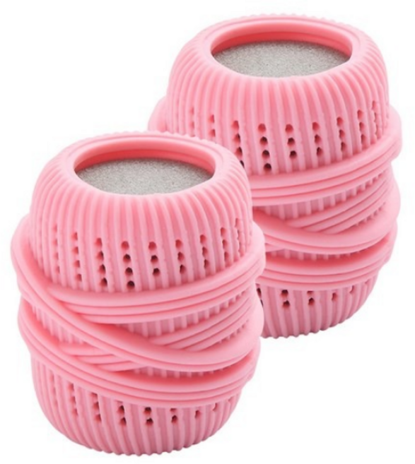 엉킴방지 고급 세탁볼, 핑크, 2개